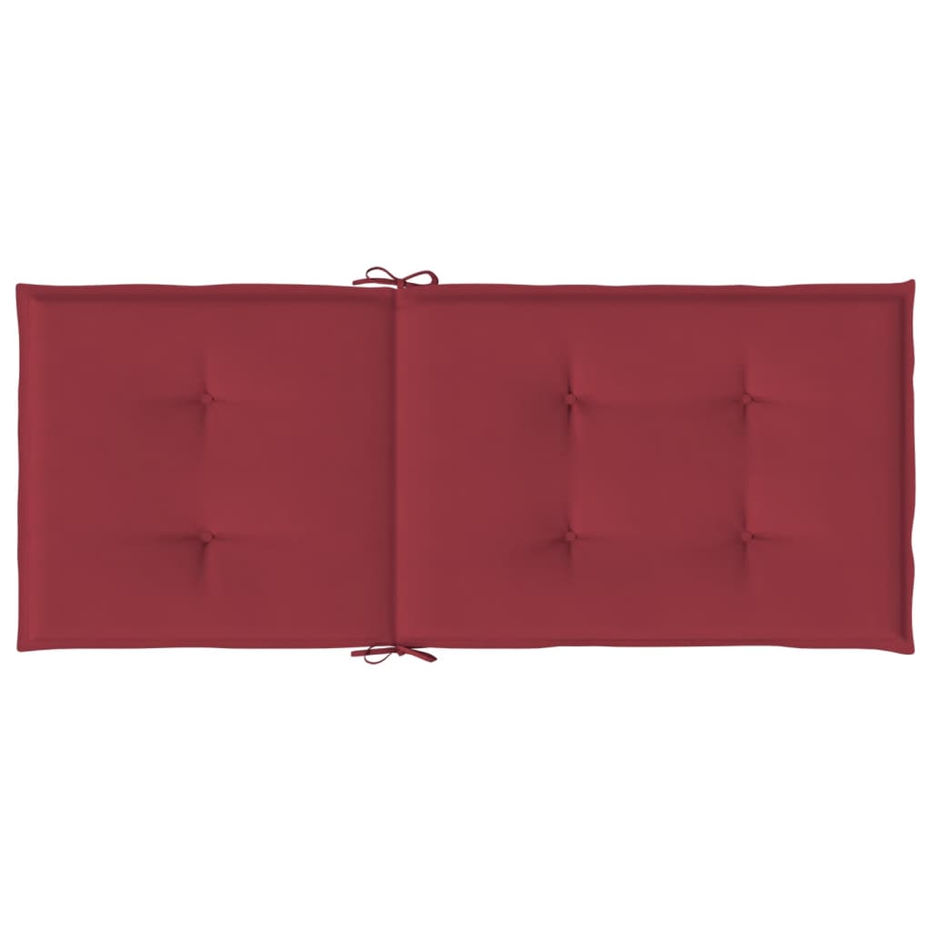 Gartenstuhlauflagen für Hochlehner 6 Stk. Weinrot 120x50x3 cm