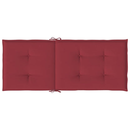 Gartenstuhlauflagen für Hochlehner 6 Stk. Weinrot 120x50x3 cm
