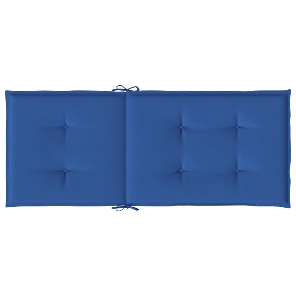 Gartenstuhlauflagen für Hochlehner 4 Stk. Königsblau 120x50x3cm