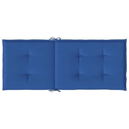 Gartenstuhlauflagen für Hochlehner 6 Stk. Königsblau 120x50x3cm