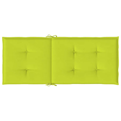 Gartenstuhlauflagen für Hochlehner 2 Stk. Knallgrün 120x50x3 cm