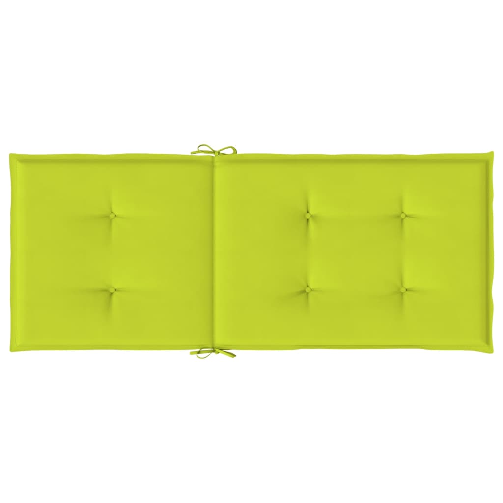 Gartenstuhlauflagen für Hochlehner 4 Stk. Knallgrün 120x50x3 cm