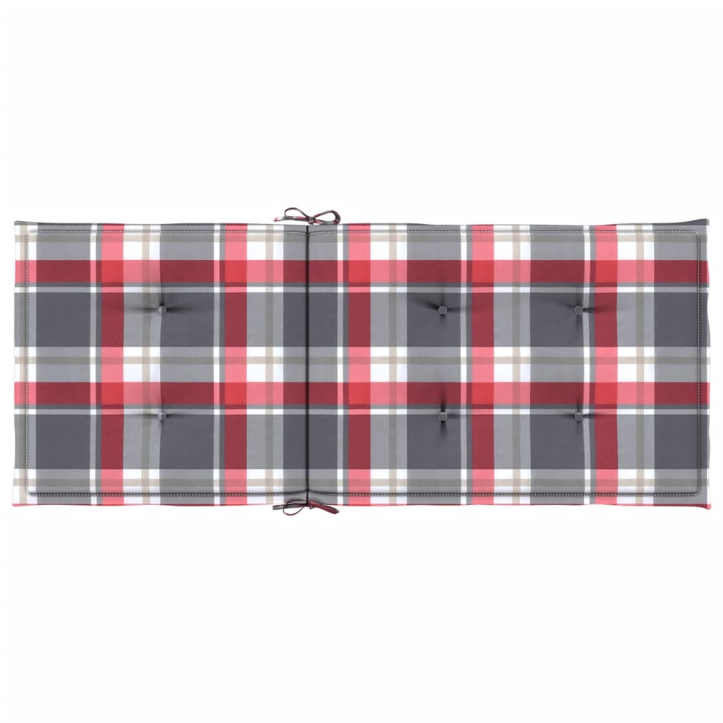 Gartenstuhlauflagen für Hochlehner 4 Stk. 120x50x3 cm Stoff