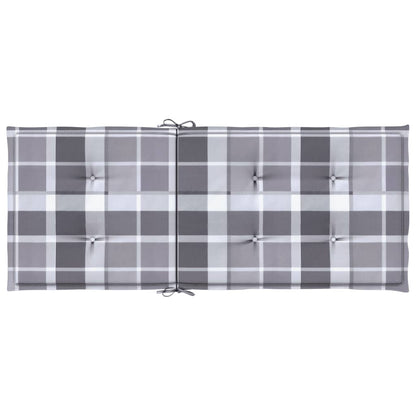 Gartenstuhlauflagen für Hochlehner 2 Stk. 120x50x3cm Stoff