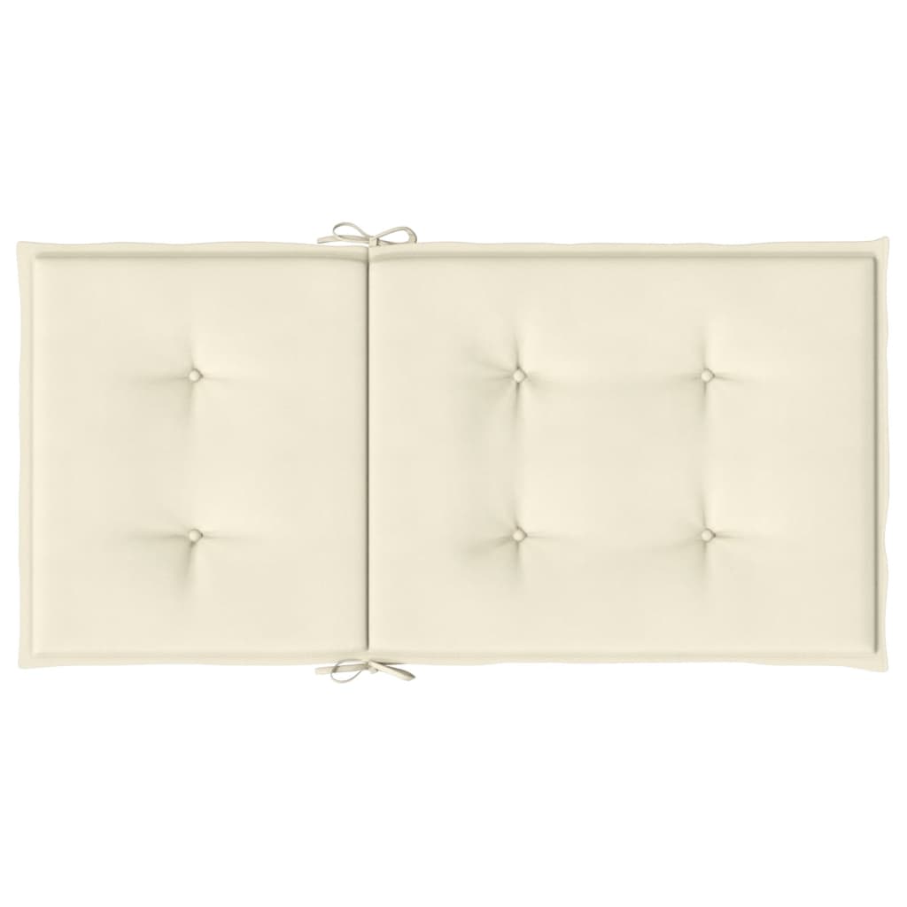 Gartenstuhlauflagen für Niedriglehner 6 Stk. Creme 100x50x3 cm