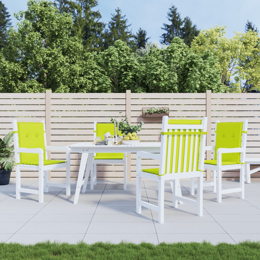 Gartenstuhlauflagen für Niedriglehner 4Stk Knallgrün 100x50x3cm