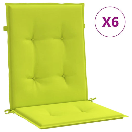 Gartenstuhlauflagen für Niedriglehner 6Stk Knallgrün 100x50x3cm