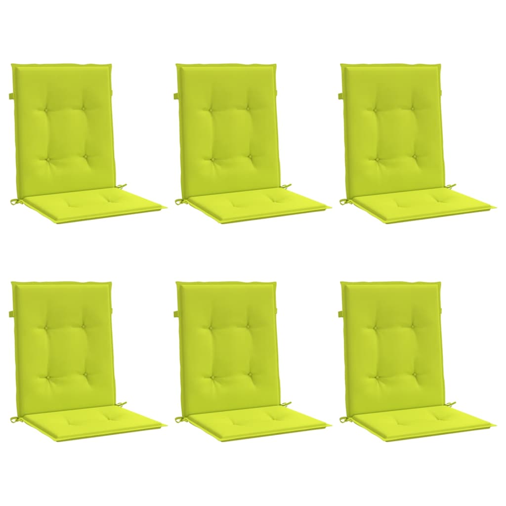 Gartenstuhlauflagen für Niedriglehner 6Stk Knallgrün 100x50x3cm