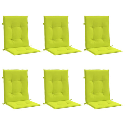 Gartenstuhlauflagen für Niedriglehner 6Stk Knallgrün 100x50x3cm