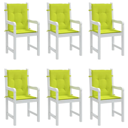 Gartenstuhlauflagen für Niedriglehner 6Stk Knallgrün 100x50x3cm