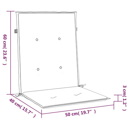 Gartenstuhlauflagen für Niedriglehner 6Stk Knallgrün 100x50x3cm