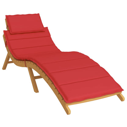 Sonnenliegen-Auflage Rot 186x58x4 cm Oxford-Gewebe