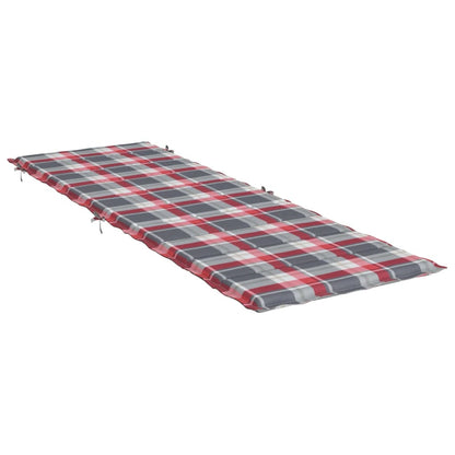 Sonnenliegen-Auflage Rot Karomuster 186x58x4 cm Oxford-Gewebe