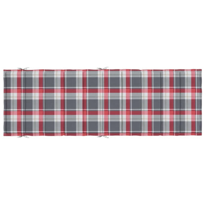 Sonnenliegen-Auflage Rot Karomuster 186x58x4 cm Oxford-Gewebe