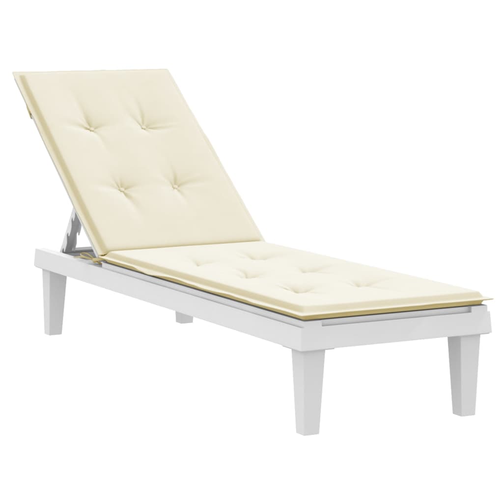 Liegestuhl-Auflage Creme (75+105)x50x4 cm