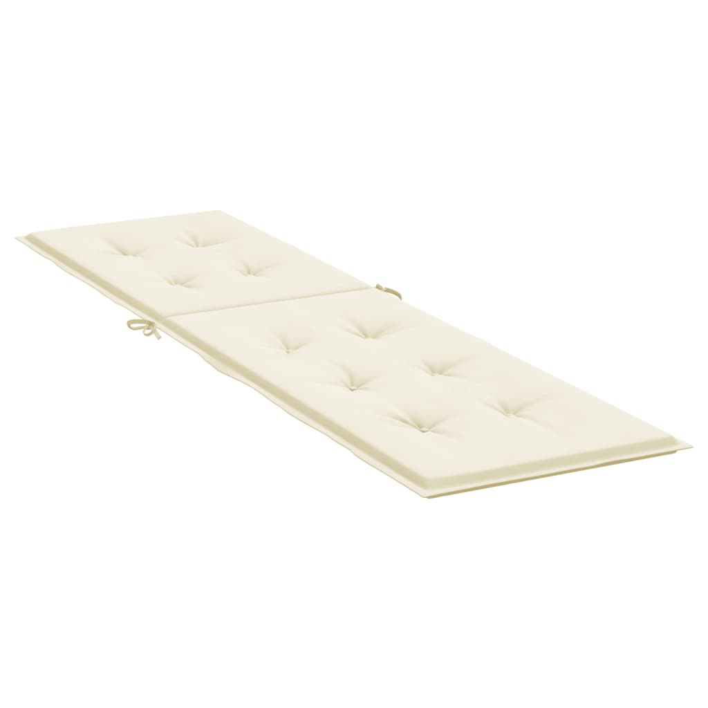 Liegestuhl-Auflage Creme (75+105)x50x4 cm