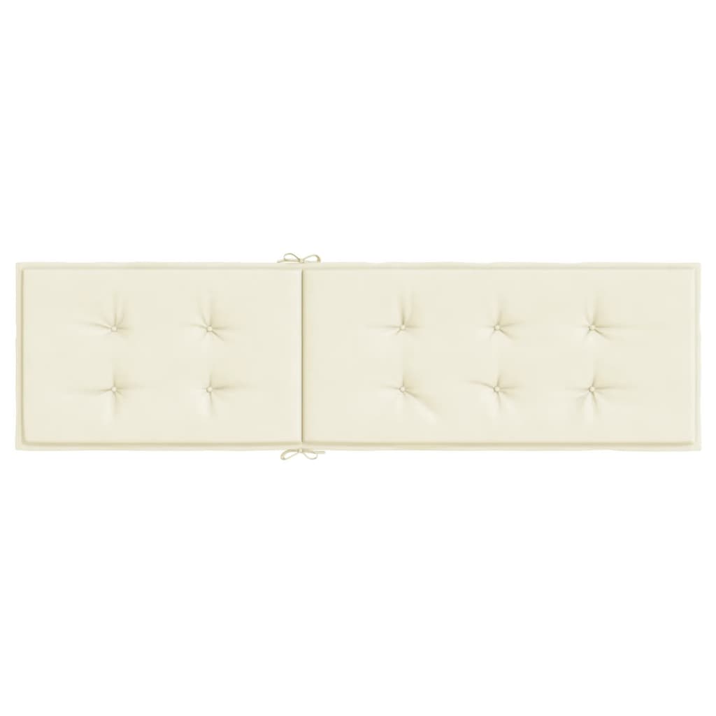 Liegestuhl-Auflage Creme (75+105)x50x4 cm