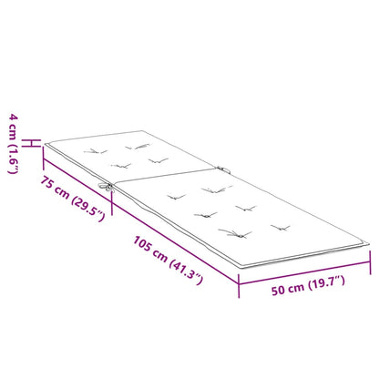 Liegestuhl-Auflage Beige (75+105)x50x4 cm
