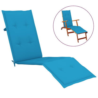 Liegestuhl-Auflage Blau (75+105)x50x4 cm