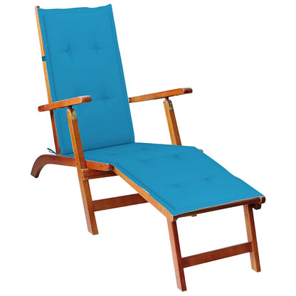 Liegestuhl-Auflage Blau (75+105)x50x4 cm