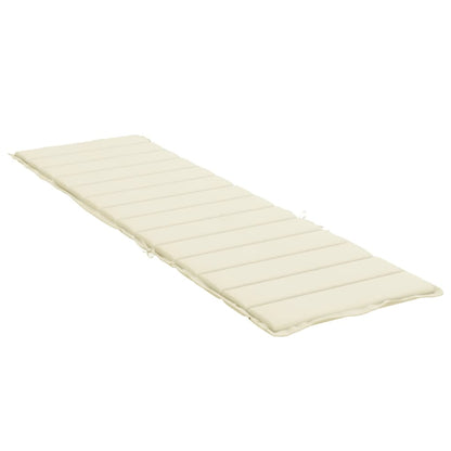 Sonnenliegen-Auflage Creme 200x70x3 cm Oxford-Gewebe
