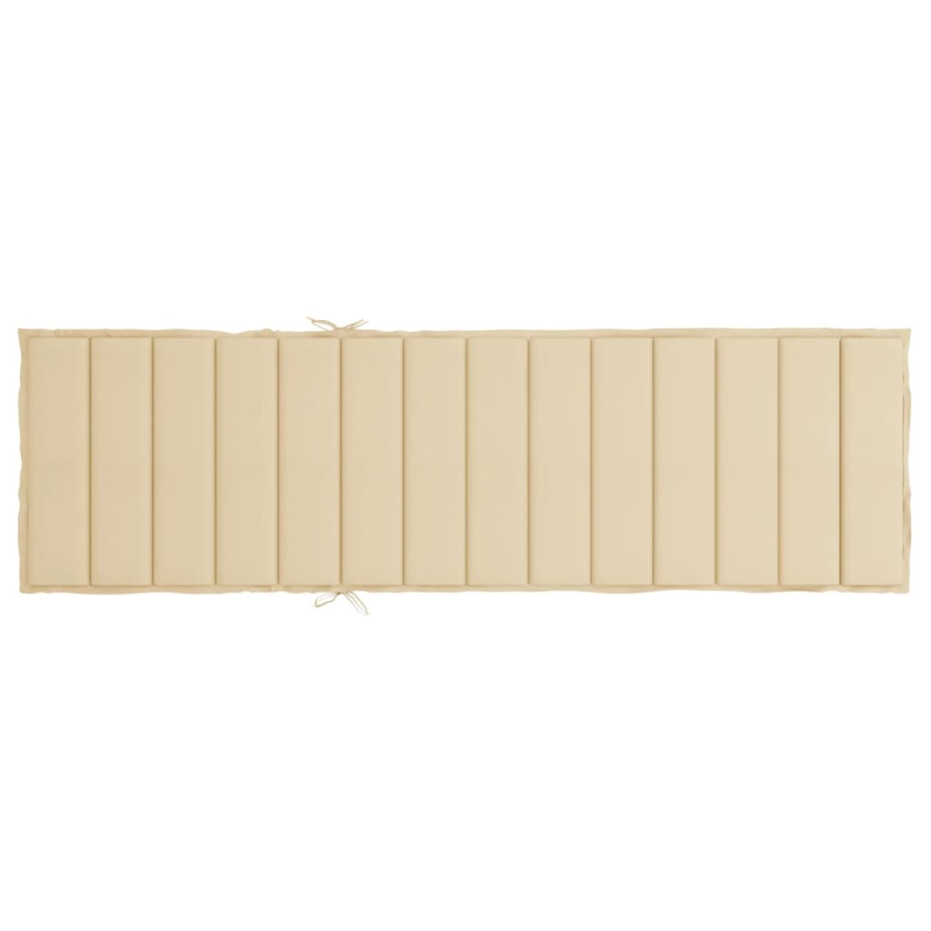 Sonnenliegen-Auflage Beige 200x70x3 cm Oxford-Gewebe