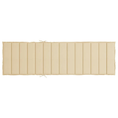Sonnenliegen-Auflage Beige 200x70x3 cm Oxford-Gewebe