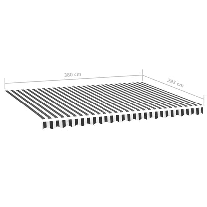 Markisenbespannung Anthrazit und Weiß 4x3 m