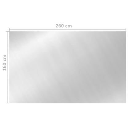 Poolafdækning sølv 260x160 cm PE