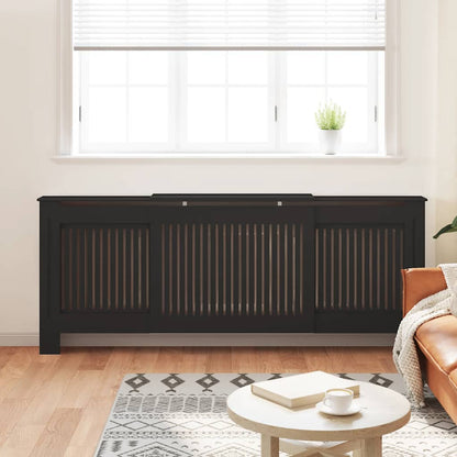 MDF Heizkörperverkleidung Schwarz 205 cm