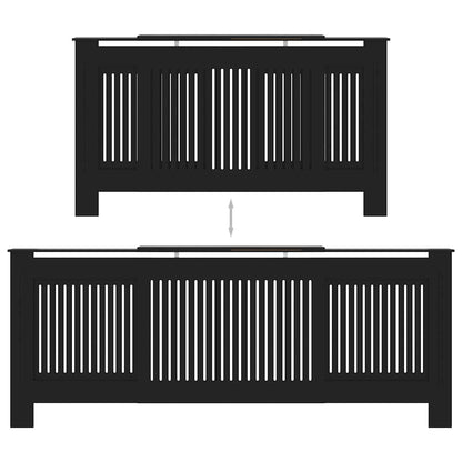 MDF Heizkörperverkleidung Schwarz 205 cm