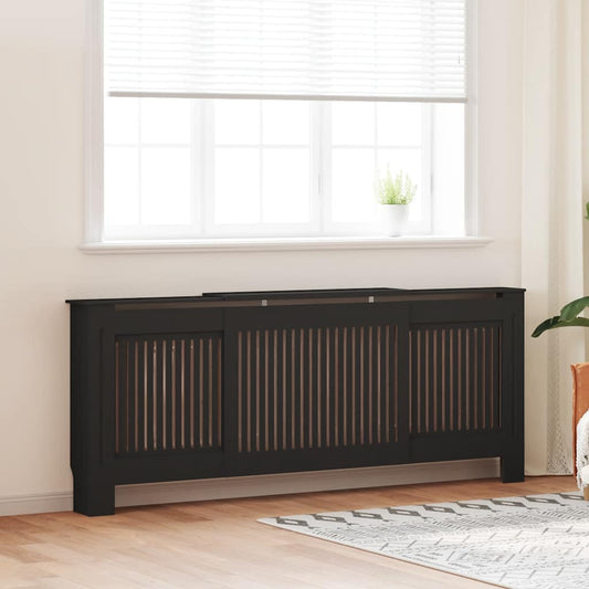 MDF Heizkörperverkleidung Schwarz 205 cm