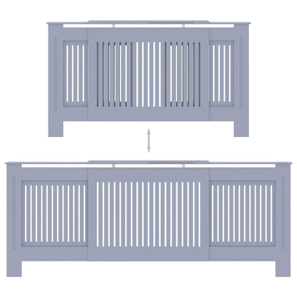 MDF Heizkörperverkleidung Grau 205 cm