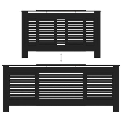 MDF Heizkörperverkleidung Schwarz 205 cm