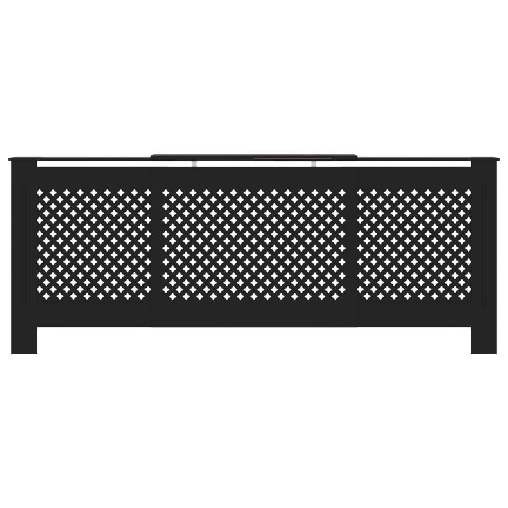 MDF Heizkörperverkleidung Schwarz 205 cm