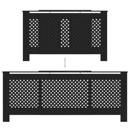 MDF Heizkörperverkleidung Schwarz 205 cm