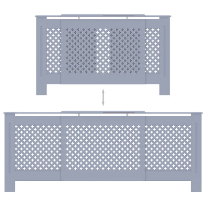 MDF Heizkörperverkleidung Grau 205 cm