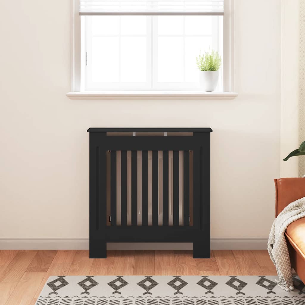 MDF Heizkörperverkleidung Schwarz 78 cm