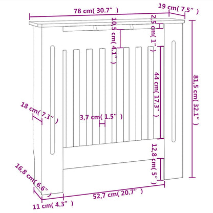 MDF Heizkörperverkleidung 78 cm