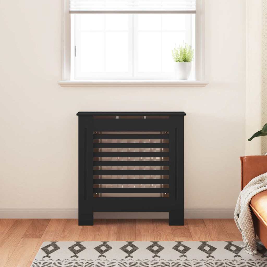 MDF Heizkörperverkleidung Schwarz 78 cm