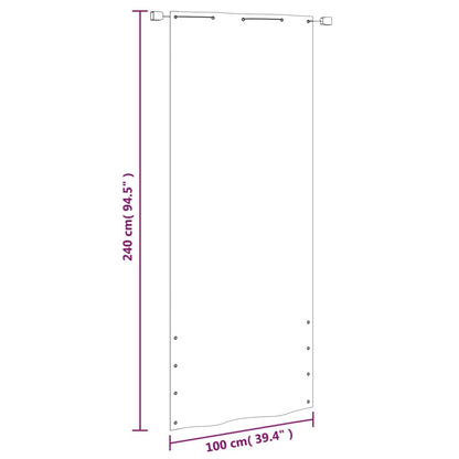 Balkon-Sichtschutz Hellgrün 100x240 cm Oxford-Gewebe