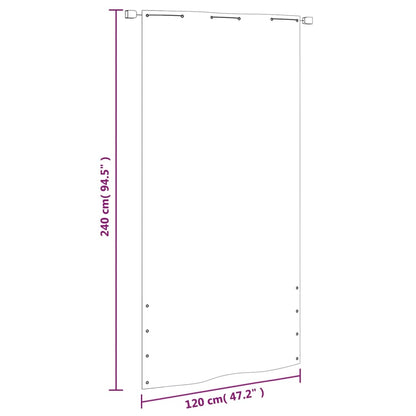 Balkon-Sichtschutz Hellgrün 120x240 cm Oxford-Gewebe