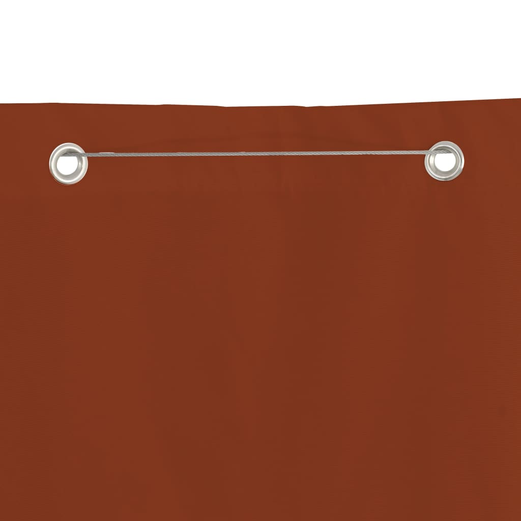 Balkon-Sichtschutz Terrakottarot 140x240 cm Oxford-Gewebe