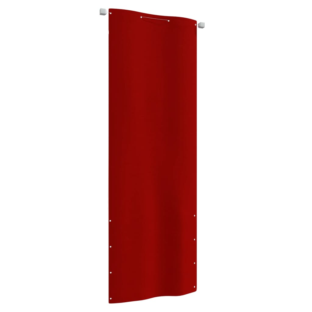 Balkon-Sichtschutz Rot 80x240 cm Oxford-Gewebe