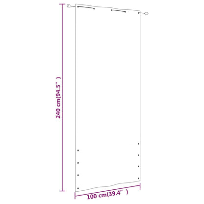 Balkon-Sichtschutz Braun 100x240 cm Oxford-Gewebe
