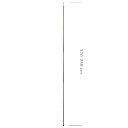 Teleskopisk teltstang med 170-255 cm længde Galvaniseret stål
