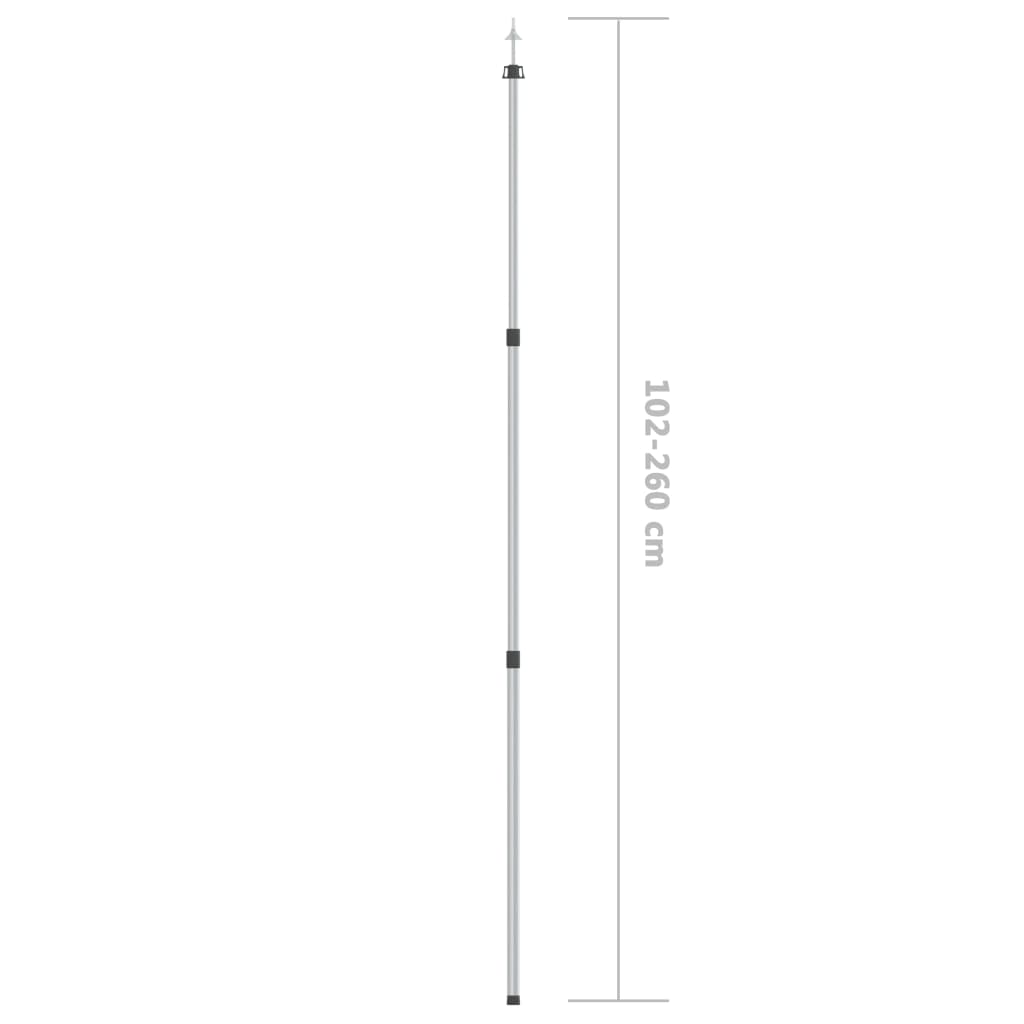 Teleskop presenningsstang 102-260 cm aluminium