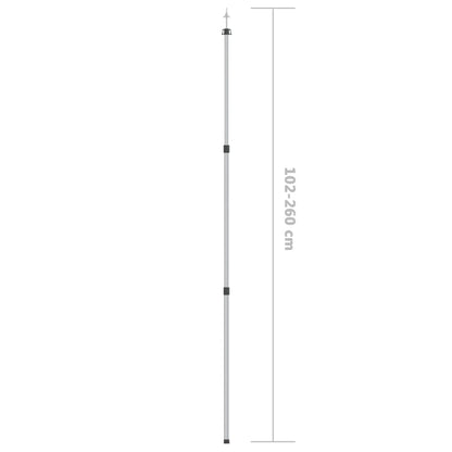 Teleskop presenningsstang 102-260 cm aluminium