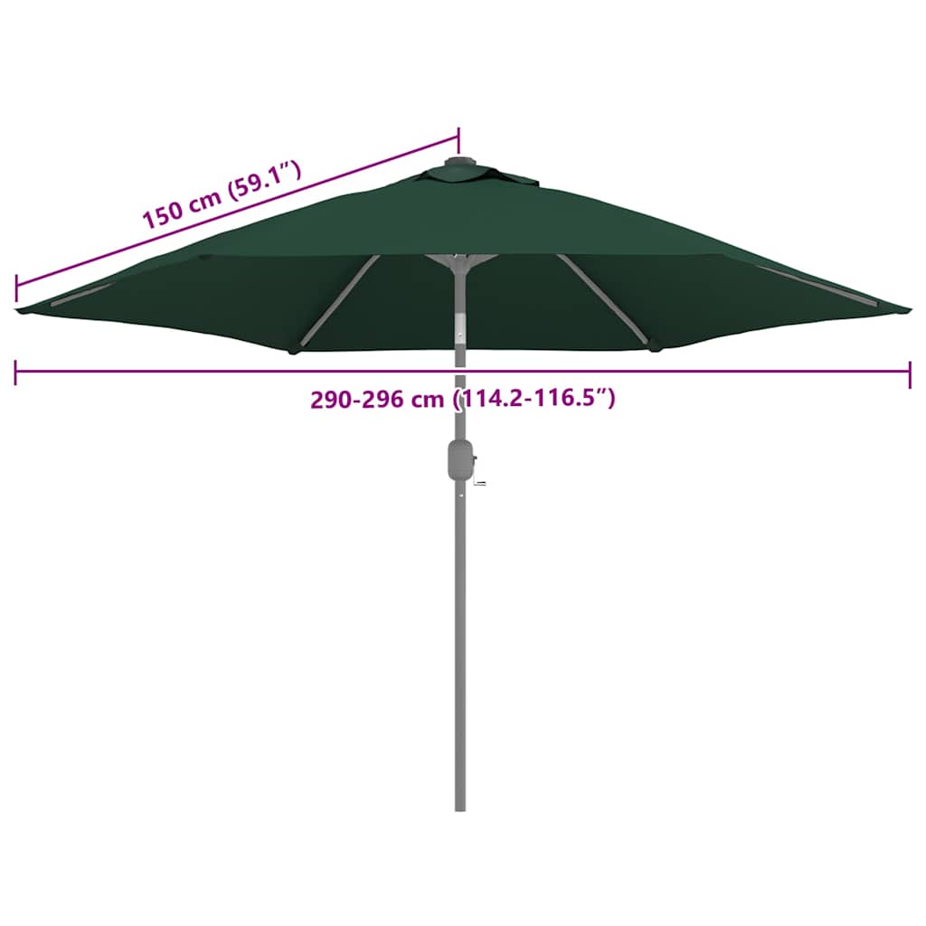 Ersatzbezug für Sonnenschirm Grün 300 cm