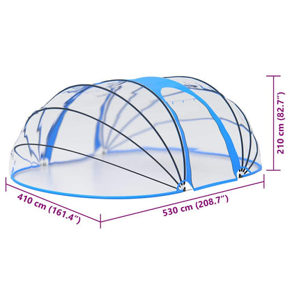 Pool-Kuppel Oval 530x410x210 cm